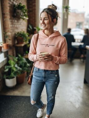 Tommy Hilfiger Light Peach Pullover Hoodie